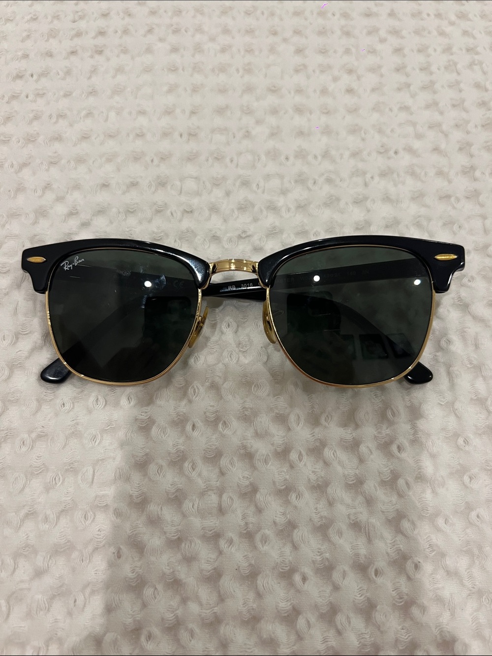 Ray-Ban Clubmaster Black and Gold Sunglasses - Men